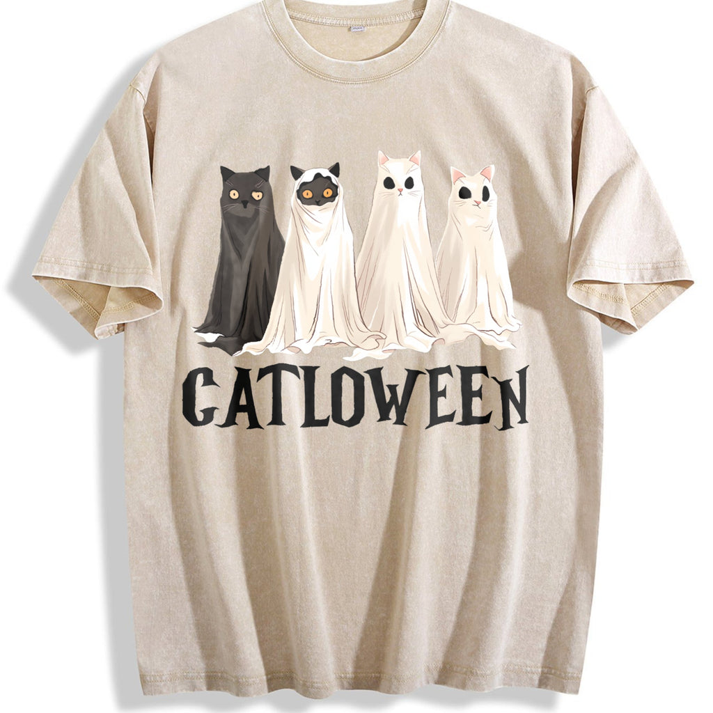 Catloween Cat Costume - Cute 6 Cats & Bats With Paw Vintage product image 1