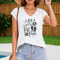 Standard Size 2026 Flip Flops Slogan Vacation Starfish Women's V-Neck Tank Top