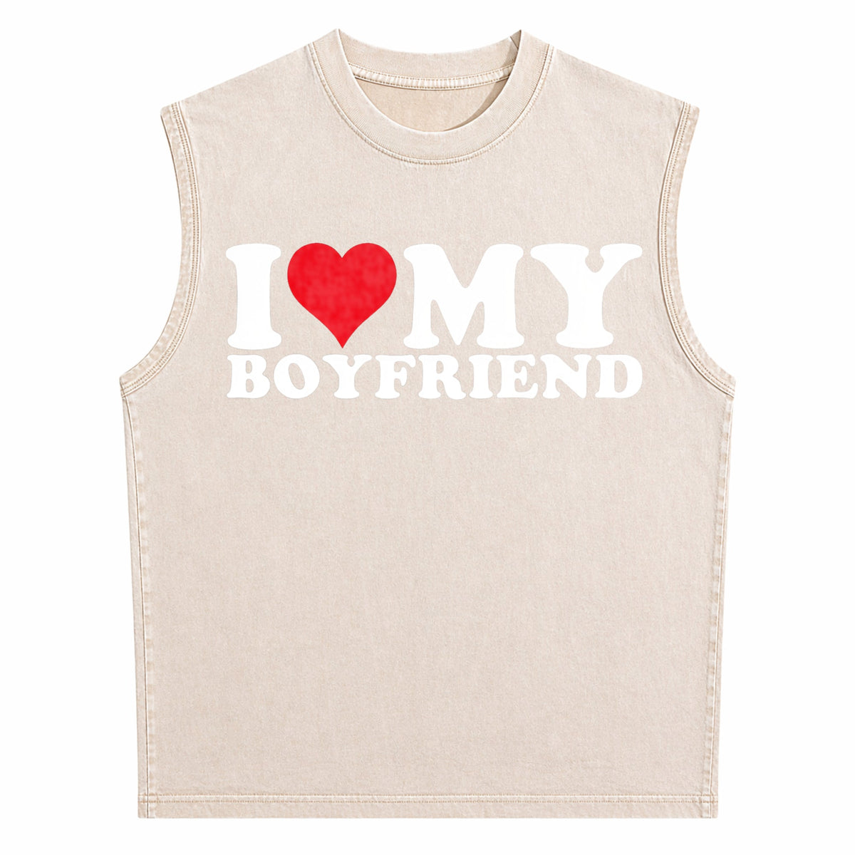 I Love My Heart Men's Washed Tank Top