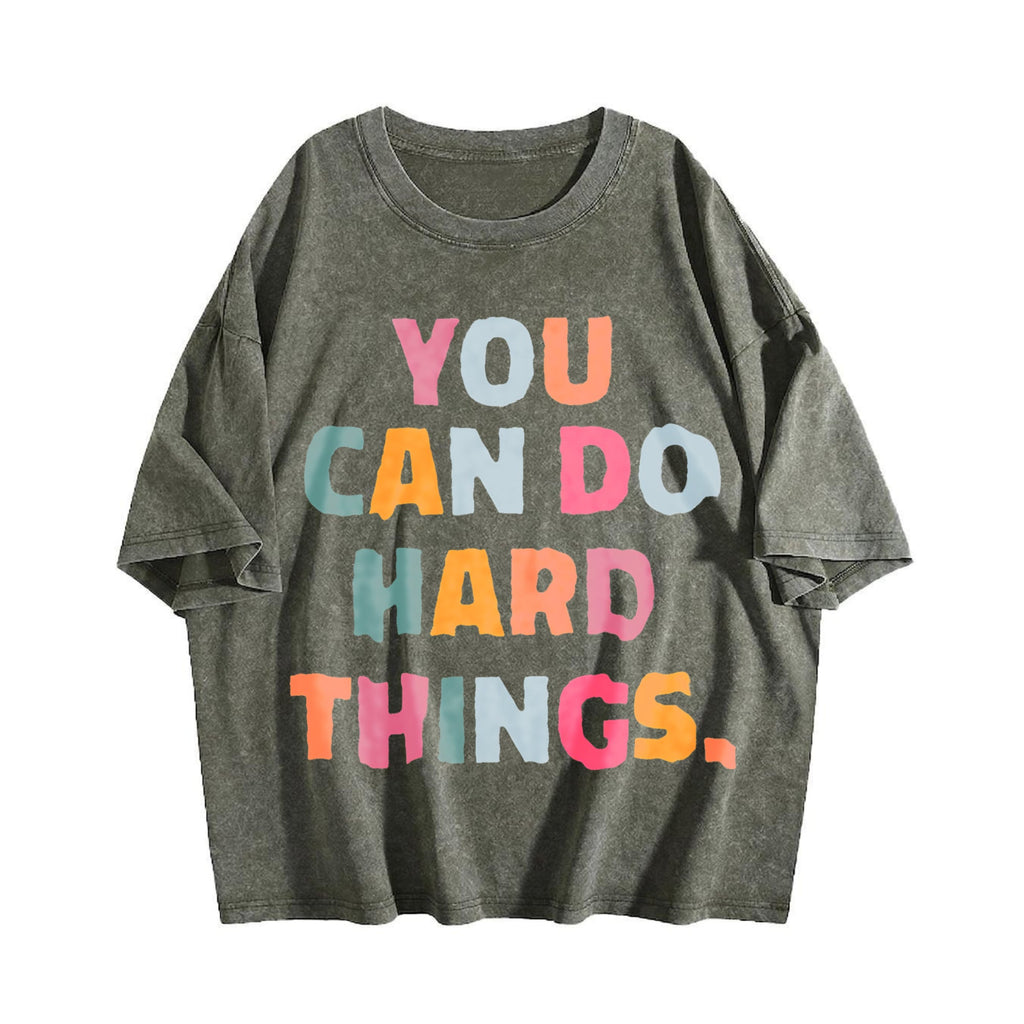 You Can Do Hard Things Vintage Washed T-Shirt product image 4