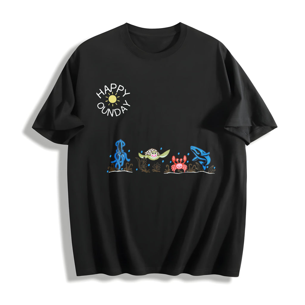 Sea Animals Cotton T-Shirt product image 1