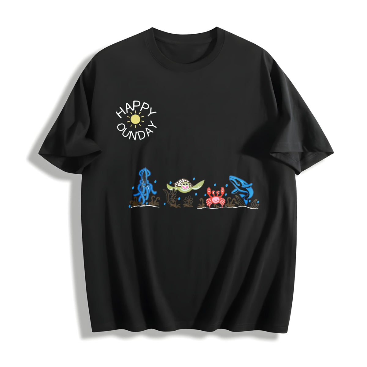 Sea Animals Cotton T-Shirt product image 1