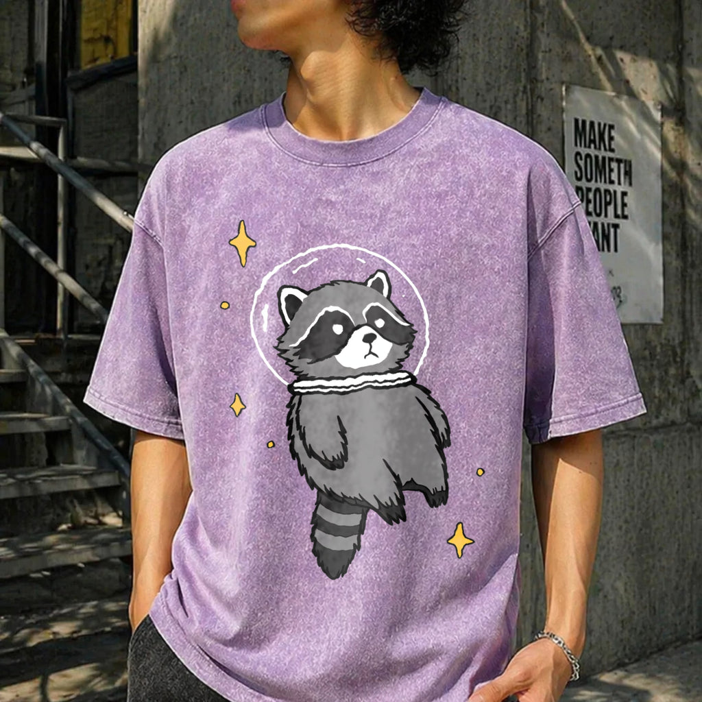 Space Raccoon Vintage Washed T-Shirt product image 6