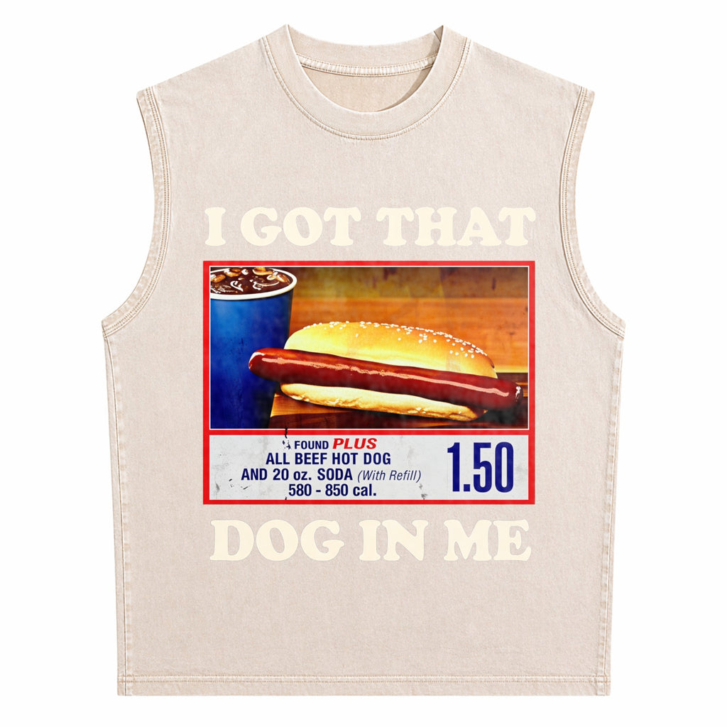 I Got That Dog In Me Funny Combo 4th Of July Meme Men's Washed Tank Top
