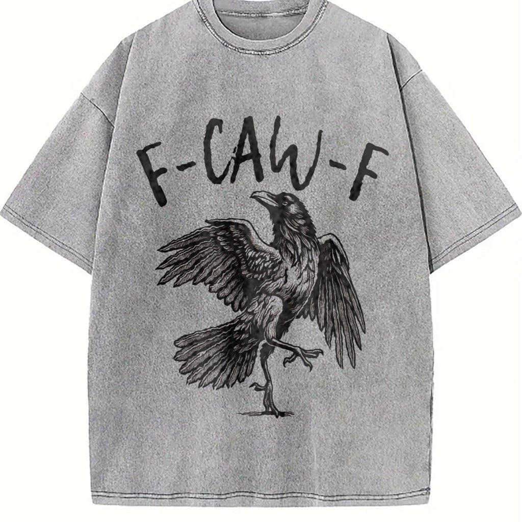 Funny Crow F-caw-f Black Raven Lover Vintage Washed T-Shirt product image 4