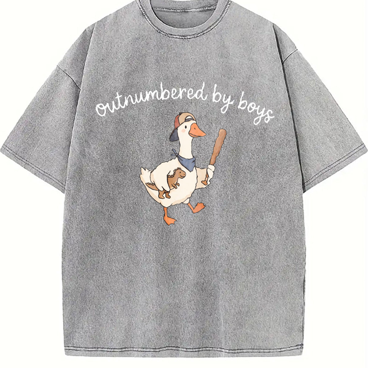 Outnumbered By Boys Vintage Washed T-Shirt product image 4