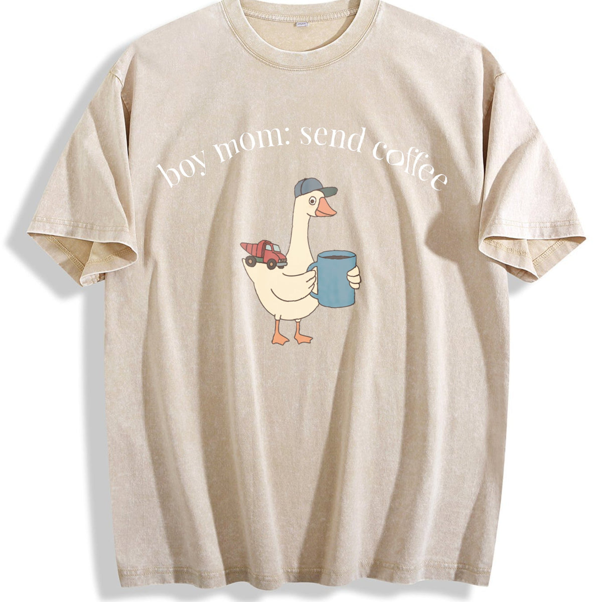 Boy Mom: Send Coffee Vintage Washed T-Shirt product image 1