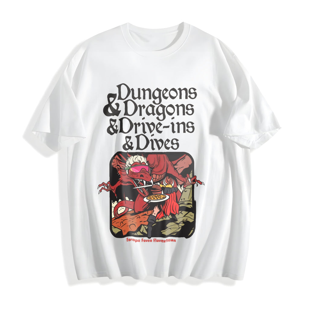 Dungeons And Dragons Drive Ins Dives Funny Cotton T-Shirt product image 2
