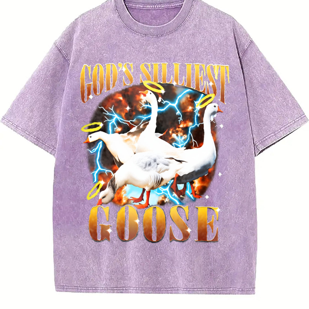God's Silliest Goose Funny Sarcastic 90s Vintage Washed product image 6