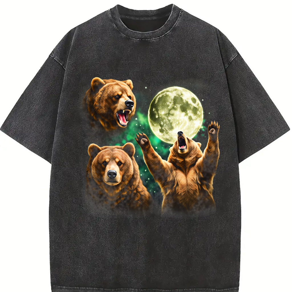 Bear Moon Vintage Washed T-Shirt product image 2