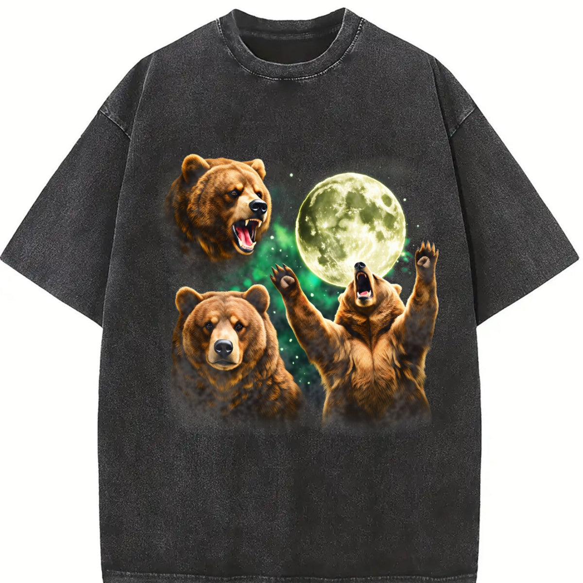 Bear Moon Vintage Washed T-Shirt product image 2