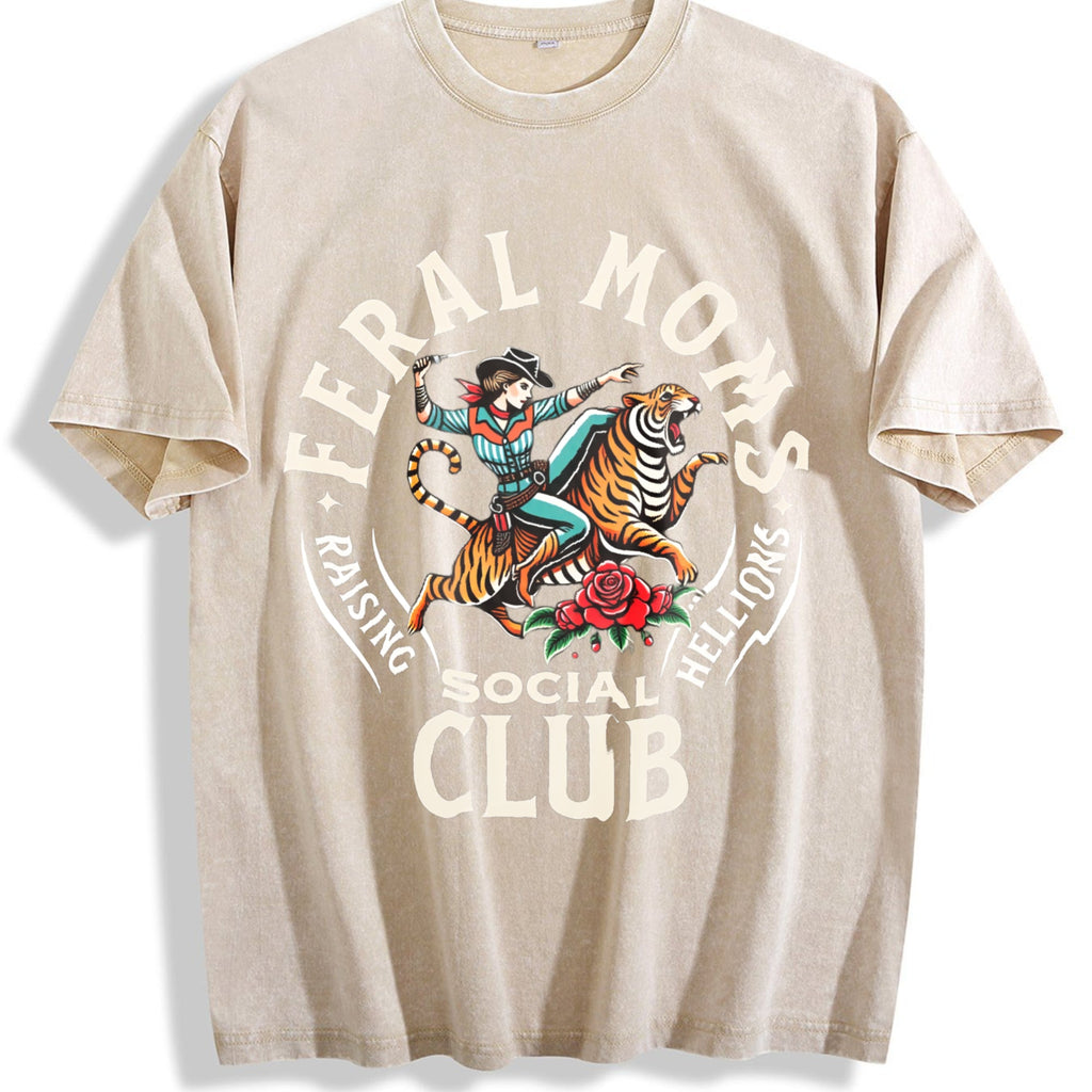 Wild Mom Social Club - 100 Vintage Washed T-Shirt product image 1