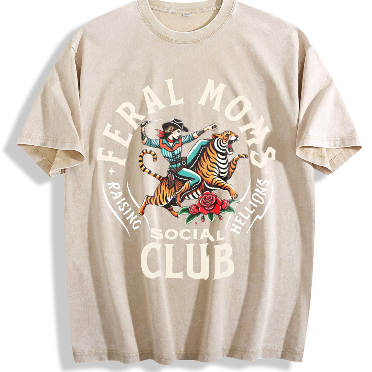Wild Mom Social Club - 100 Vintage Washed T-Shirt product image 1