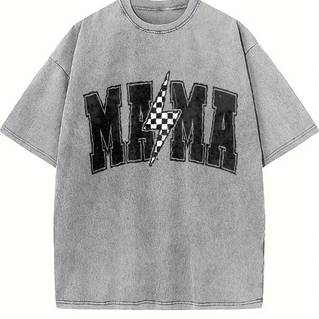Mama Lightning Bolt Vintage Washed T-Shirt product image 4