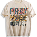 Pray More Worry Less Vintage Washed T-Shirt product image 1