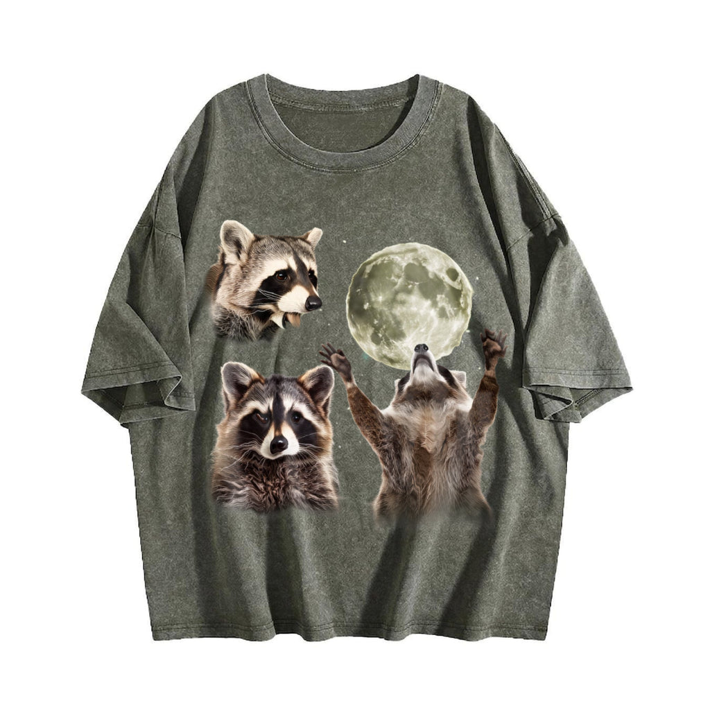 Three Raccoons 90s Vintage Washed T-Shirt product image 4