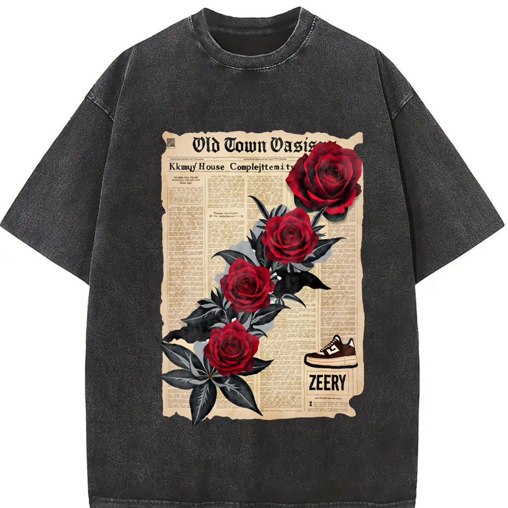 T-shirtfashion Snowflake Craft Vintage Washed T-Shirt product image 2