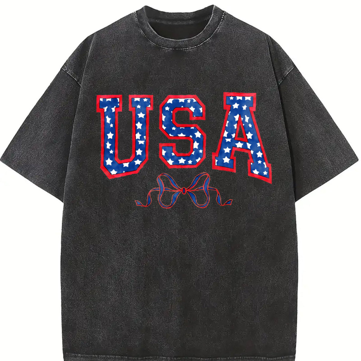 USA Bow Coquette Vintage Washed T-Shirt product image 2