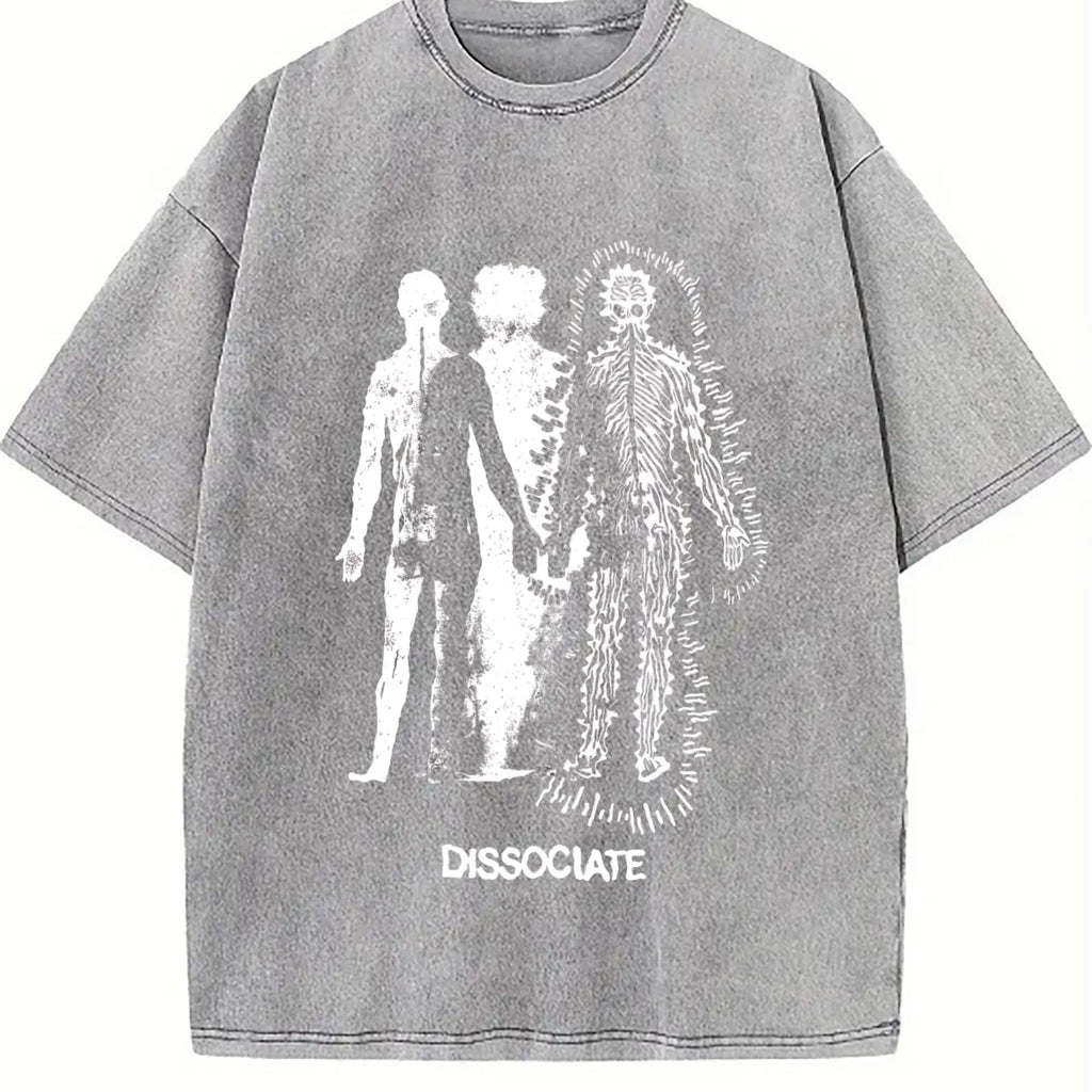 Dissociate Dissociative Portrait Vintage Washed T-Shirt product image 5