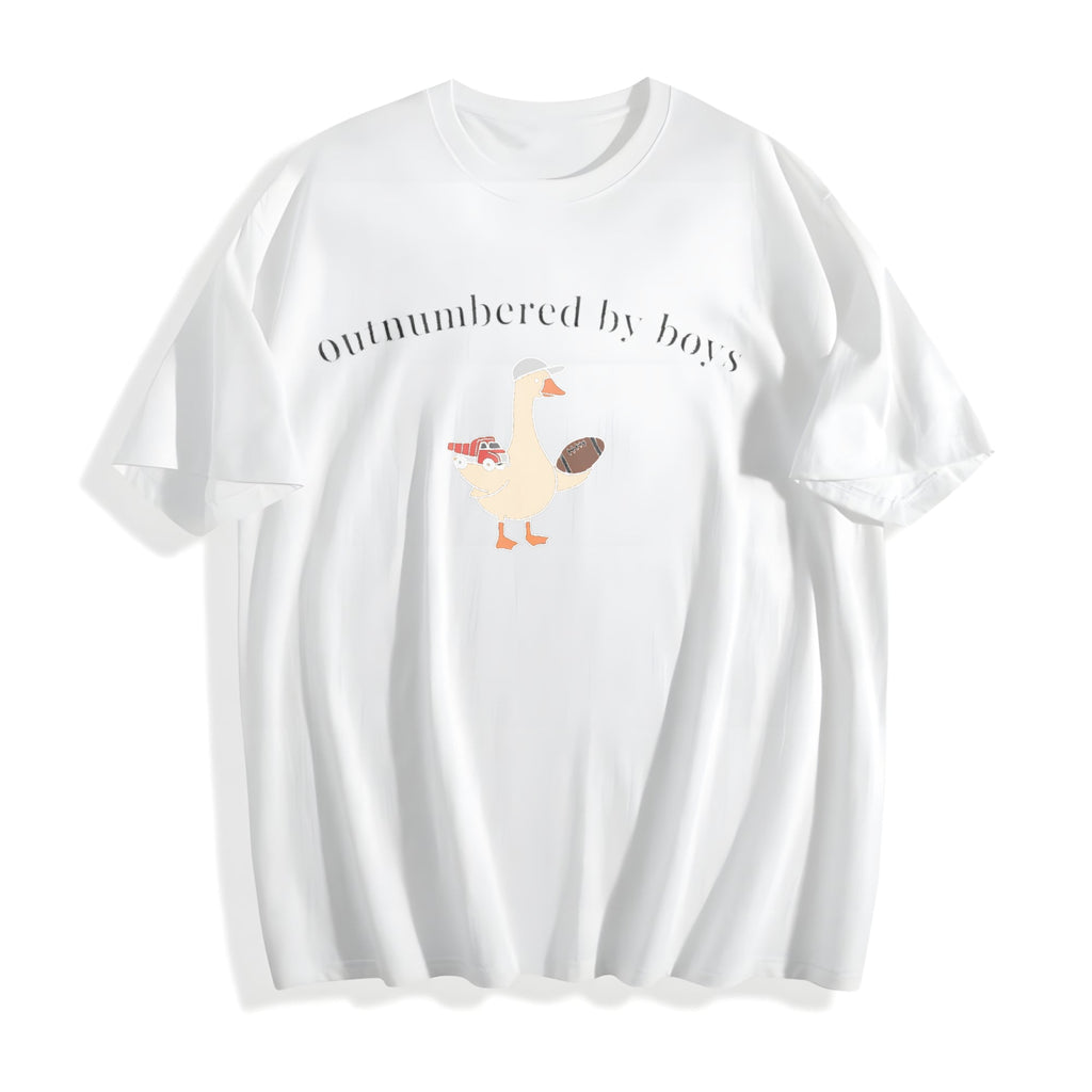 Funny Boy Mom Goose Cotton T-Shirt product image 2