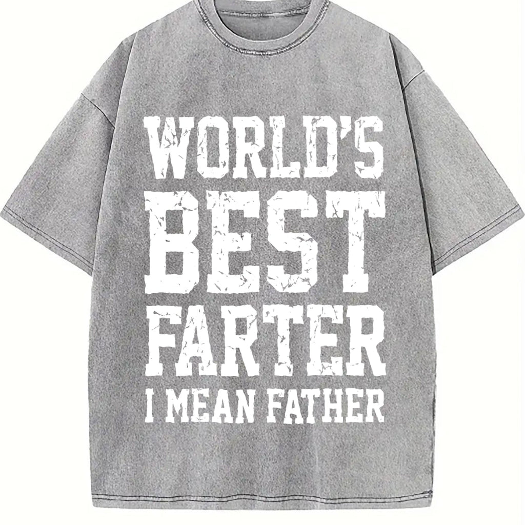 World Best Farter I Mean Father Vintage Washed T-Shirt product image 5