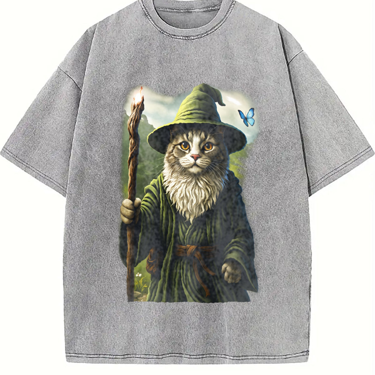 Catdalf Wizard 90s Vintage Washed T-Shirt product image 5