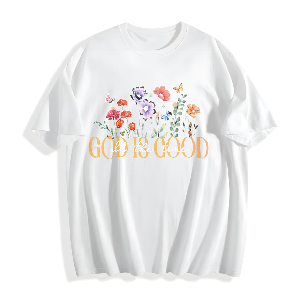 Summer God Is Good Floral Cotton T-Shirt product image 2