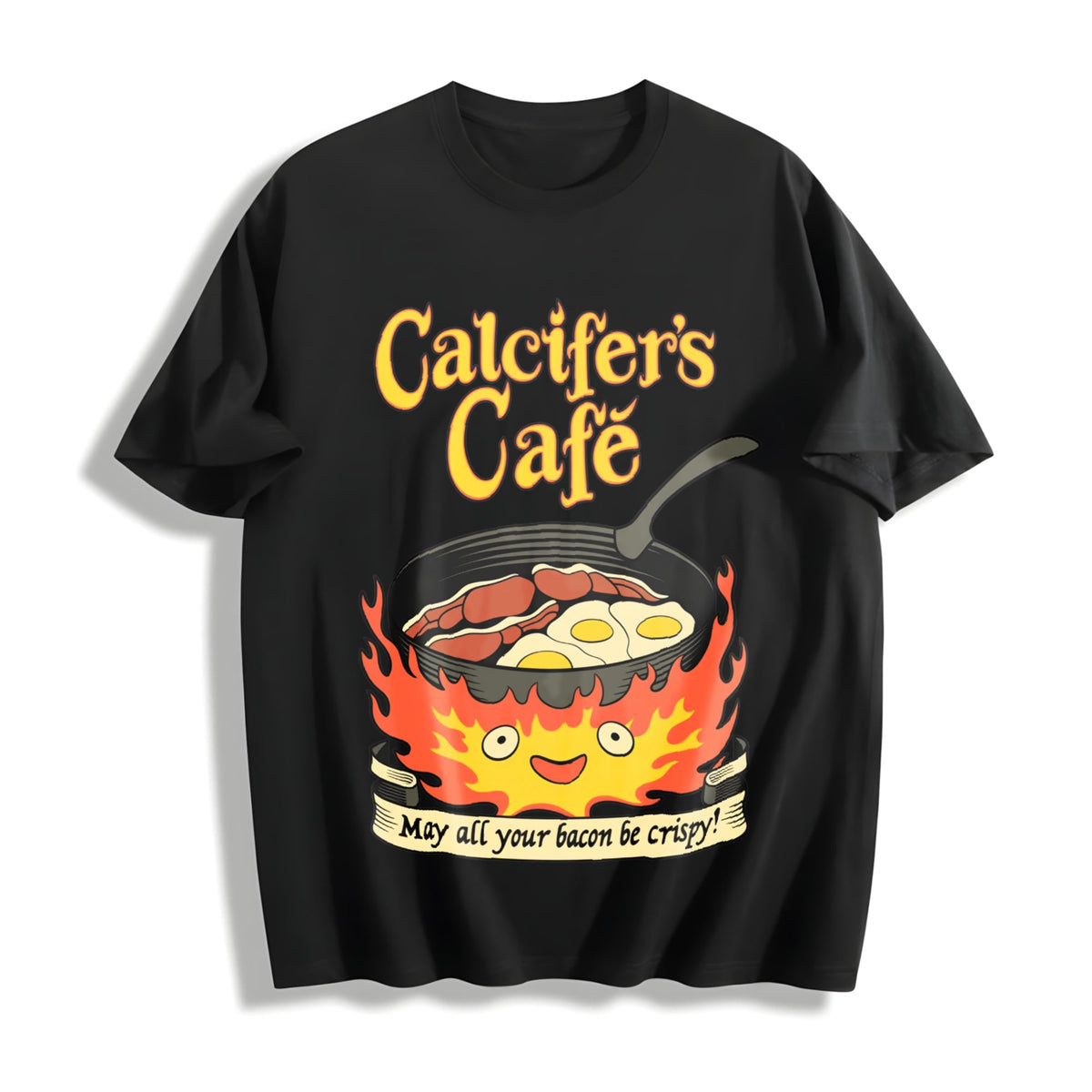 Calcifer's Cafe Howl's Moving Castle Cotton T-Shirt product image 1
