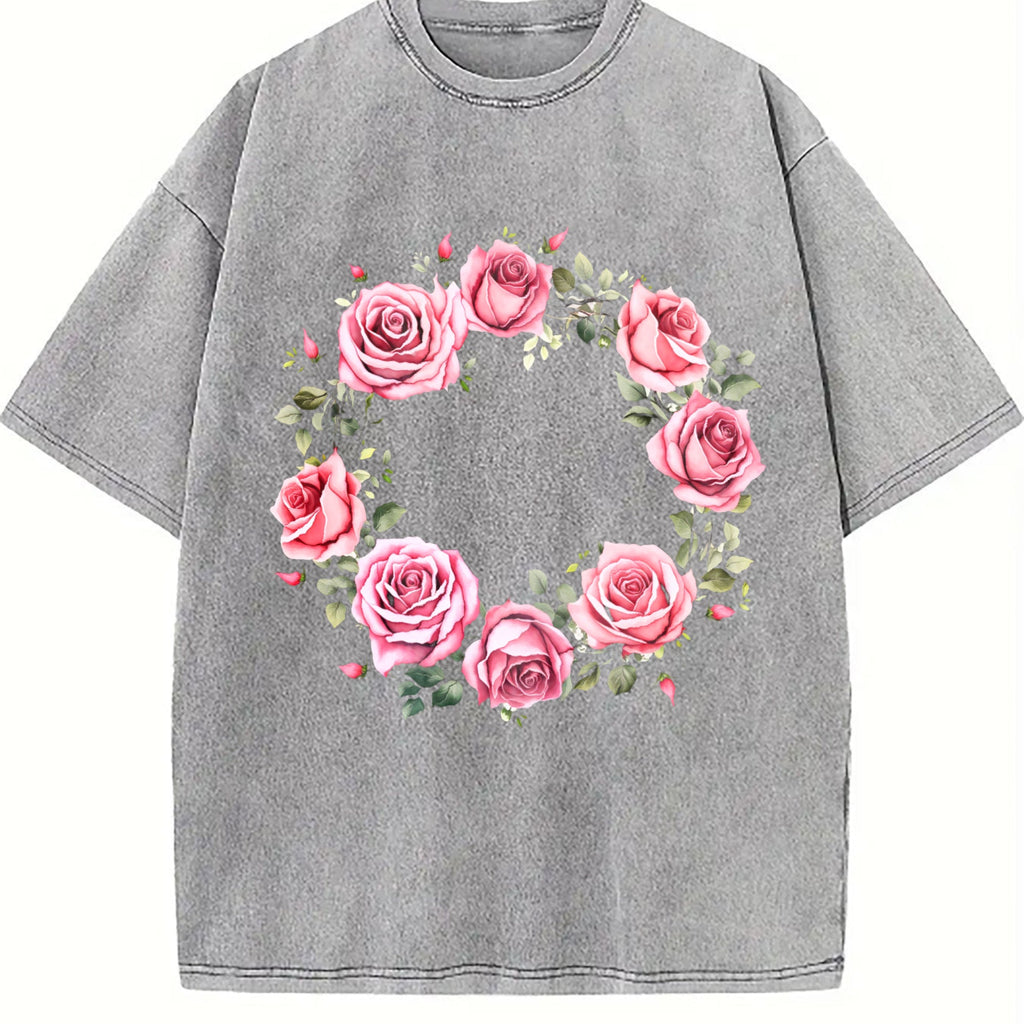 Rose Floral Vintage Washed T-Shirt product image 5
