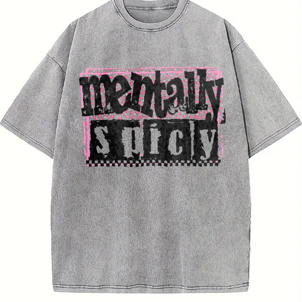 Mentally Spicy Snarky Vintage Washed T-Shirt product image 5