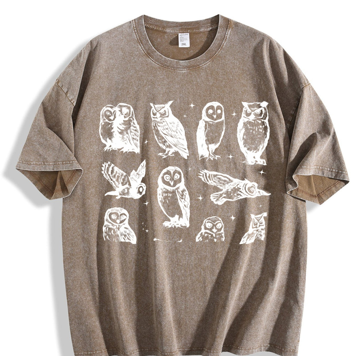 Owls 90s Tattoo Vintage Washed T-Shirt product image 3