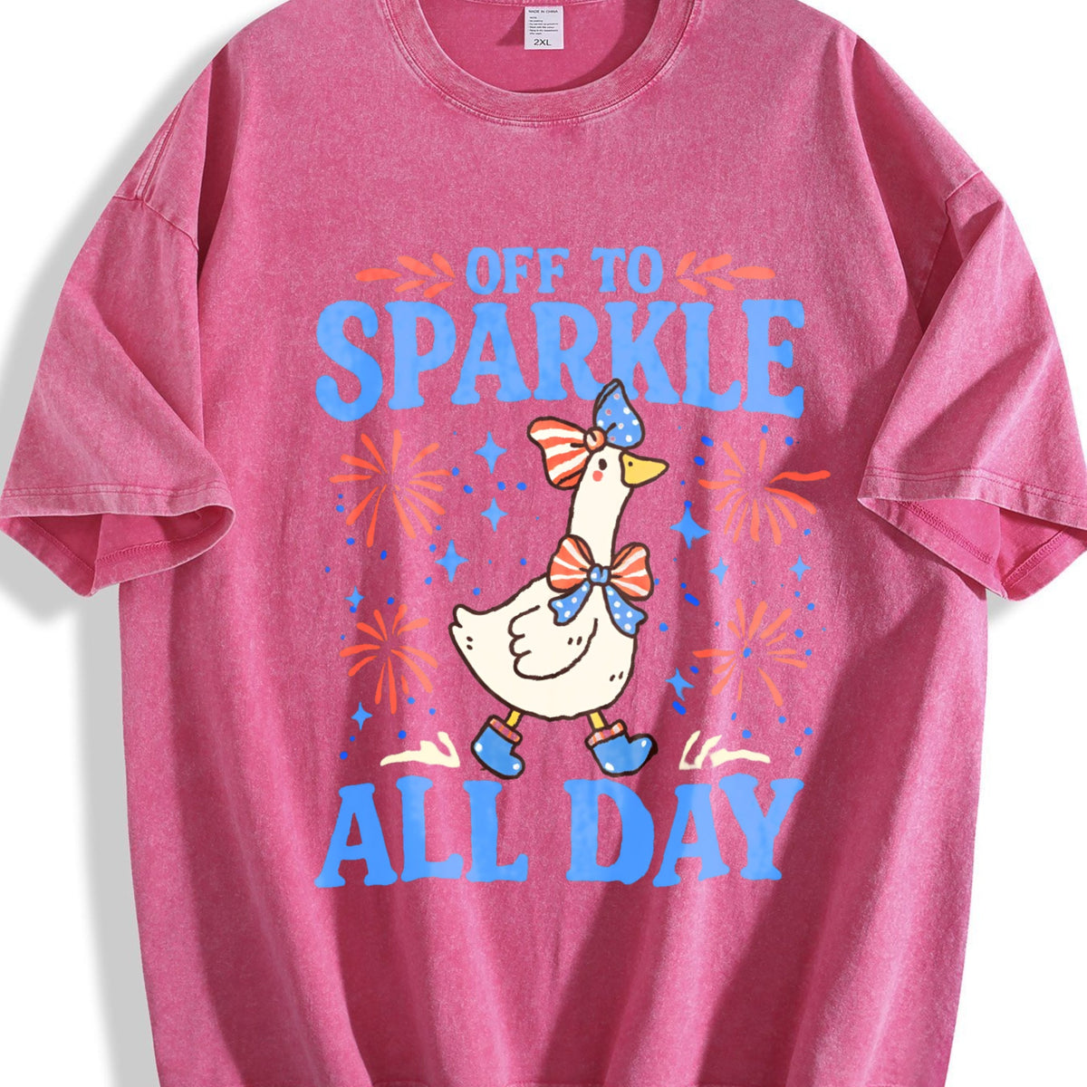 4th Of July Goose Vintage Washed T-Shirt product image 5