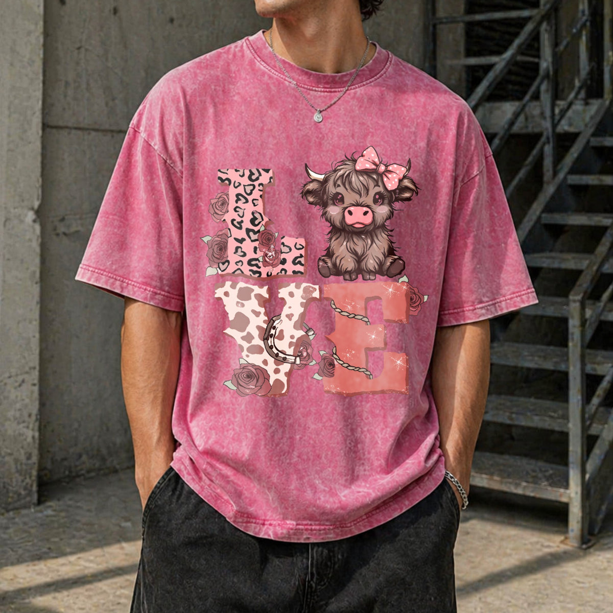 Highland Cow Vintage Washed T-Shirt product image 7