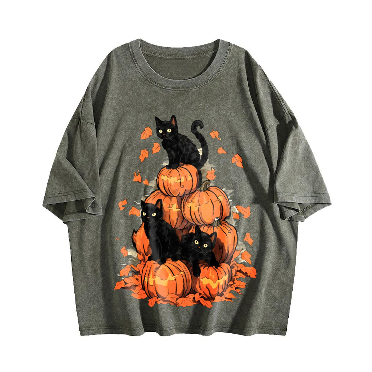 Halloween Holiday Costume Pumpkin Tower With Cat Vintage product image 4
