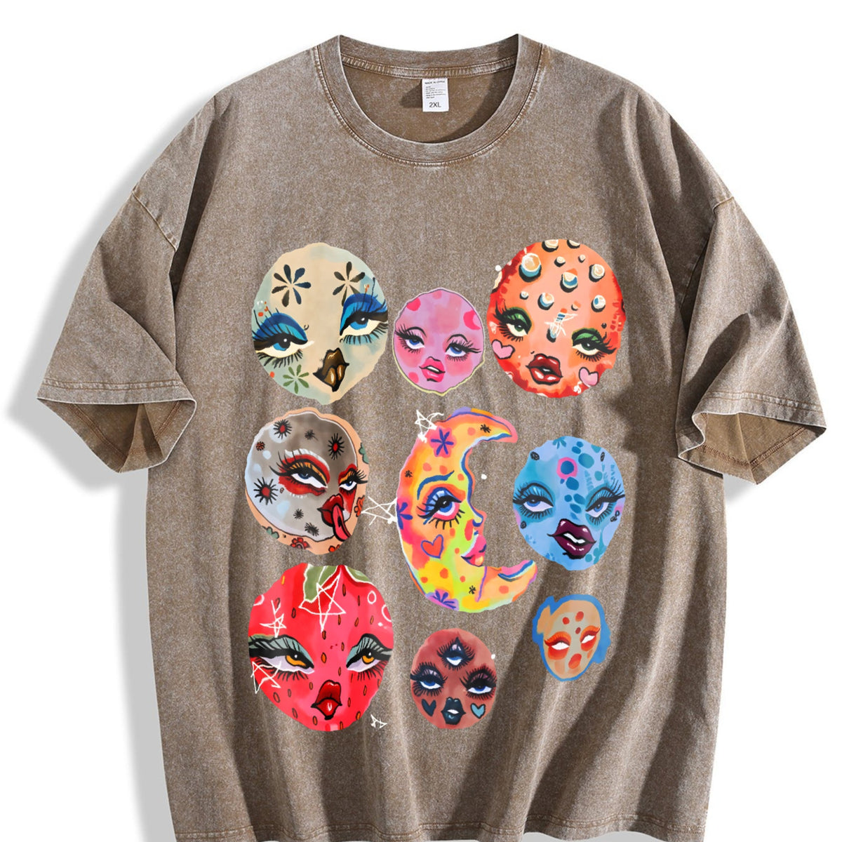 Cosmic Face Show Vintage Washed T-Shirt product image 3