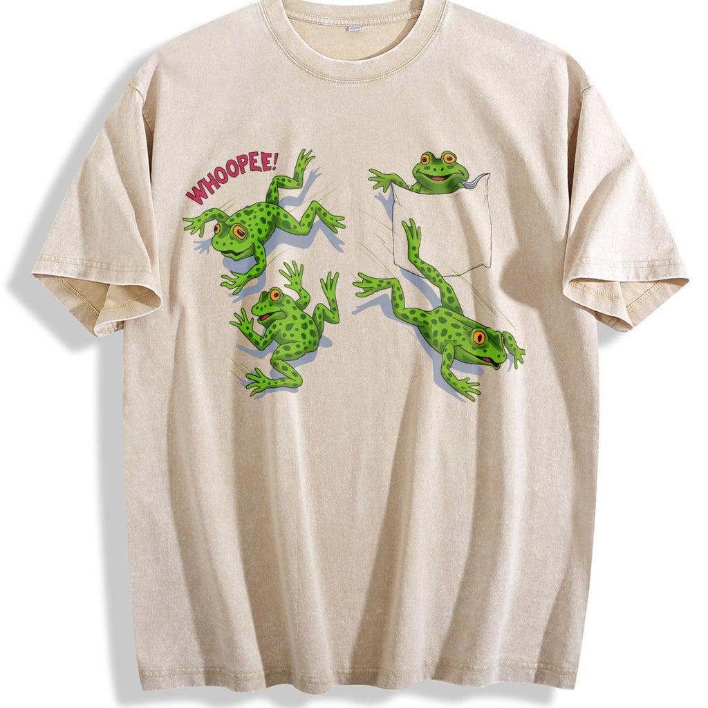 Frogs Chaos 90s Vintage Washed T-Shirt product image 1