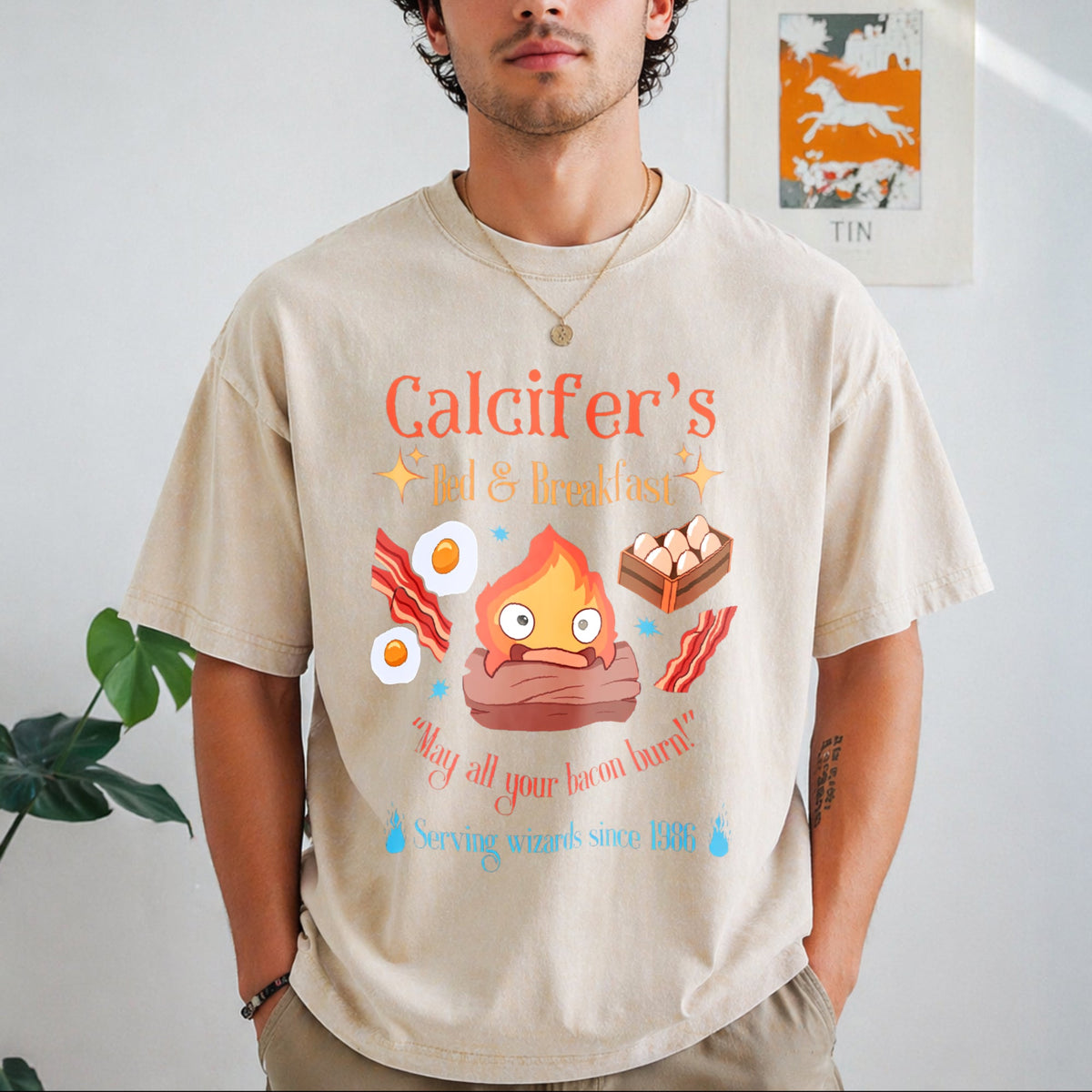 Howl's Moving Castle Inspired Calcifer's Bed Vintage Washed product image 1
