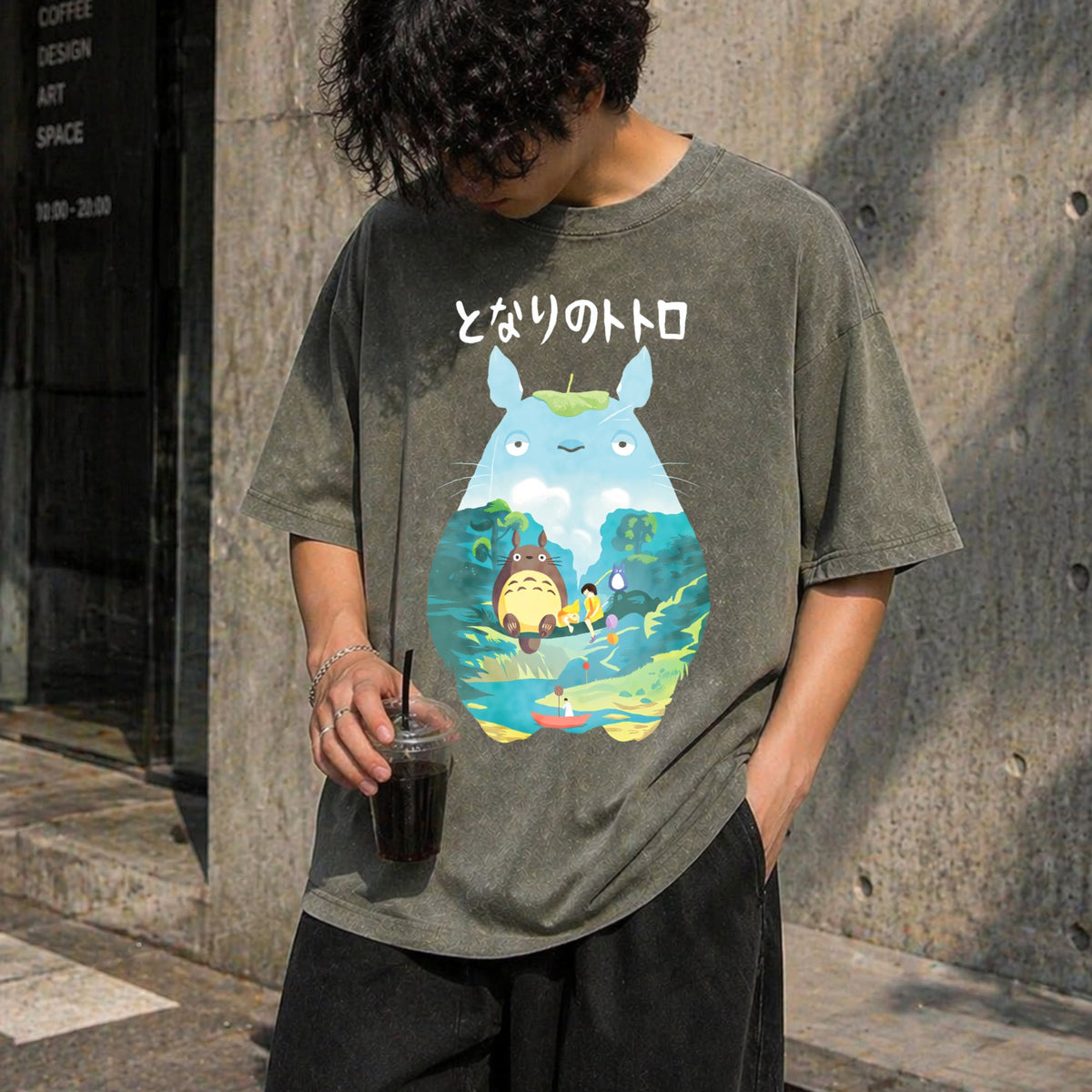 Ghibli Totoro Vintage Washed T-Shirt product image 4