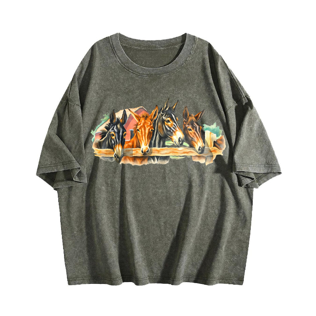 Farm Horse Vintage Washed T-Shirt product image 4