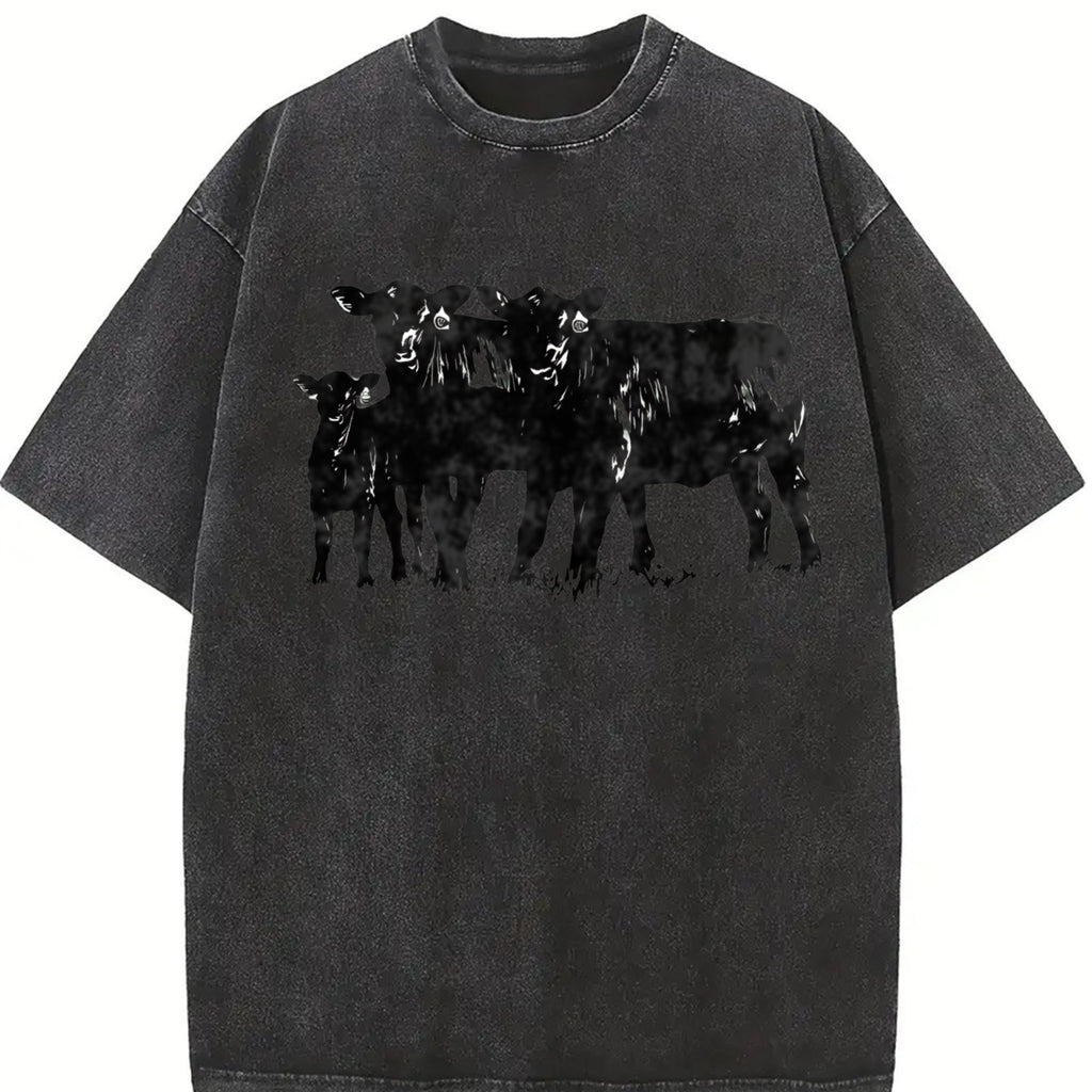 Cute Cow Vintage Washed T-Shirt product image 2