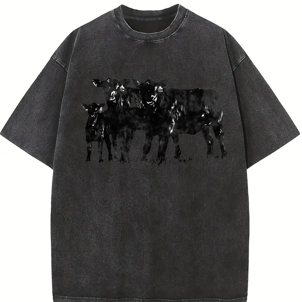 Cute Cow Vintage Washed T-Shirt product image 2