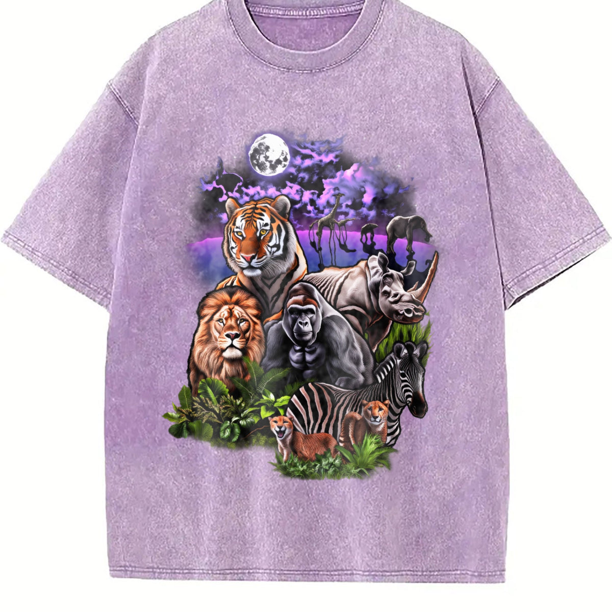 Rainforest Animals 90s Vintage Washed T-Shirt product image 6