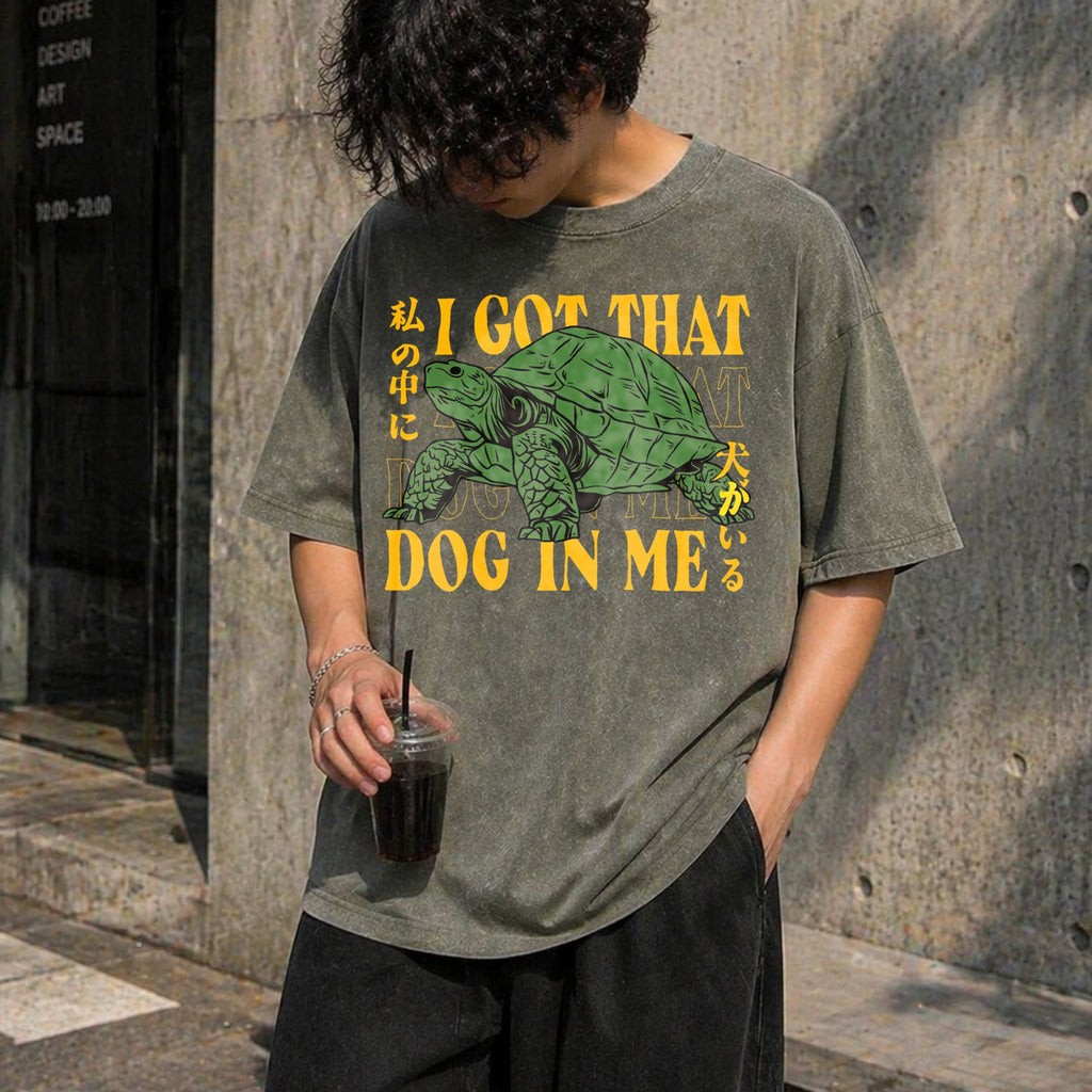 Turtle I Got That Dog In Me Vintage Washed T-Shirt product image 4