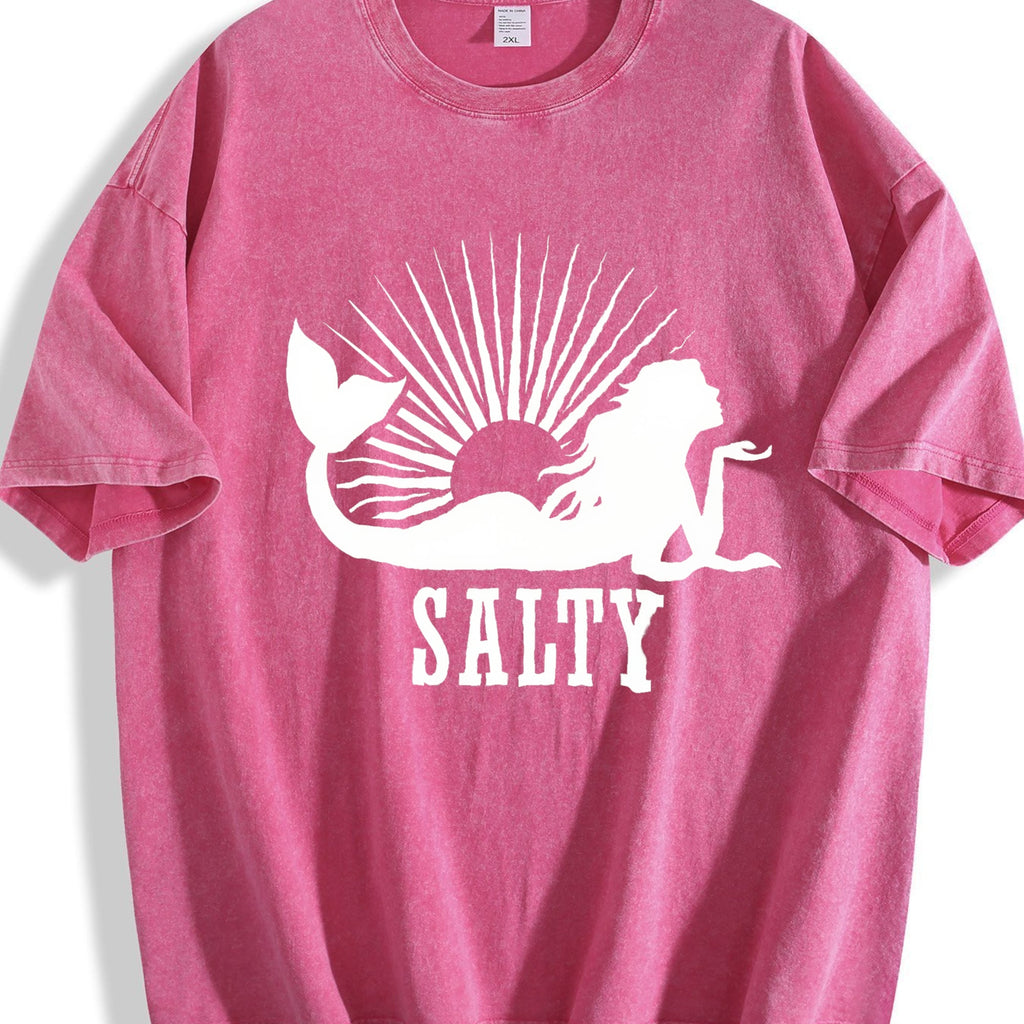 Beach Salty Mermaid Summer Vintage Washed T-Shirt product image 7
