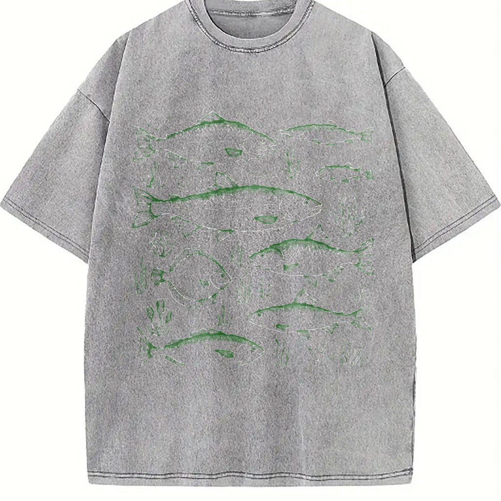 Fish 90s Tattoo Vintage Washed T-Shirt product image 5