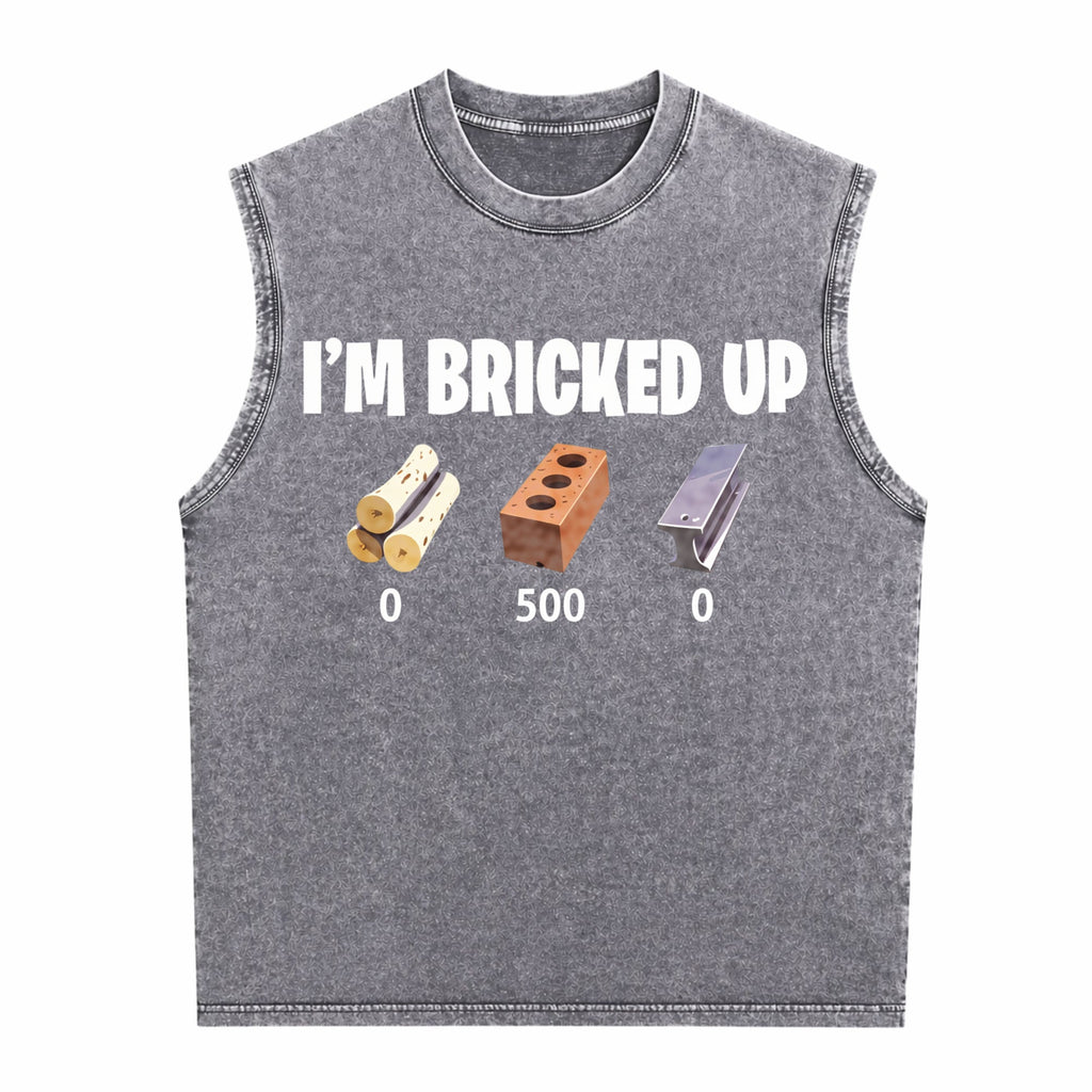 I'm Bricked Up Meme Men's Washed Tank Top