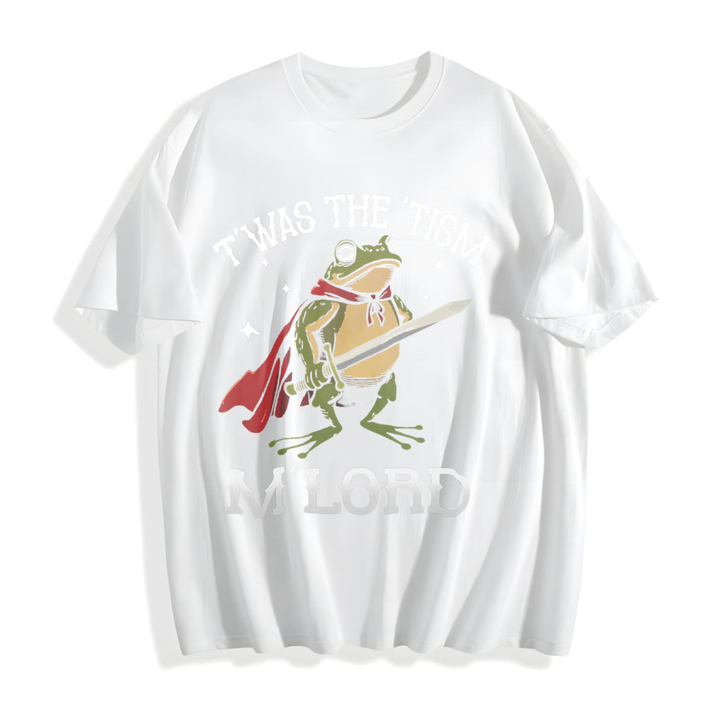 T'was The Tism Frog M'lord Cotton T-Shirt product image 2