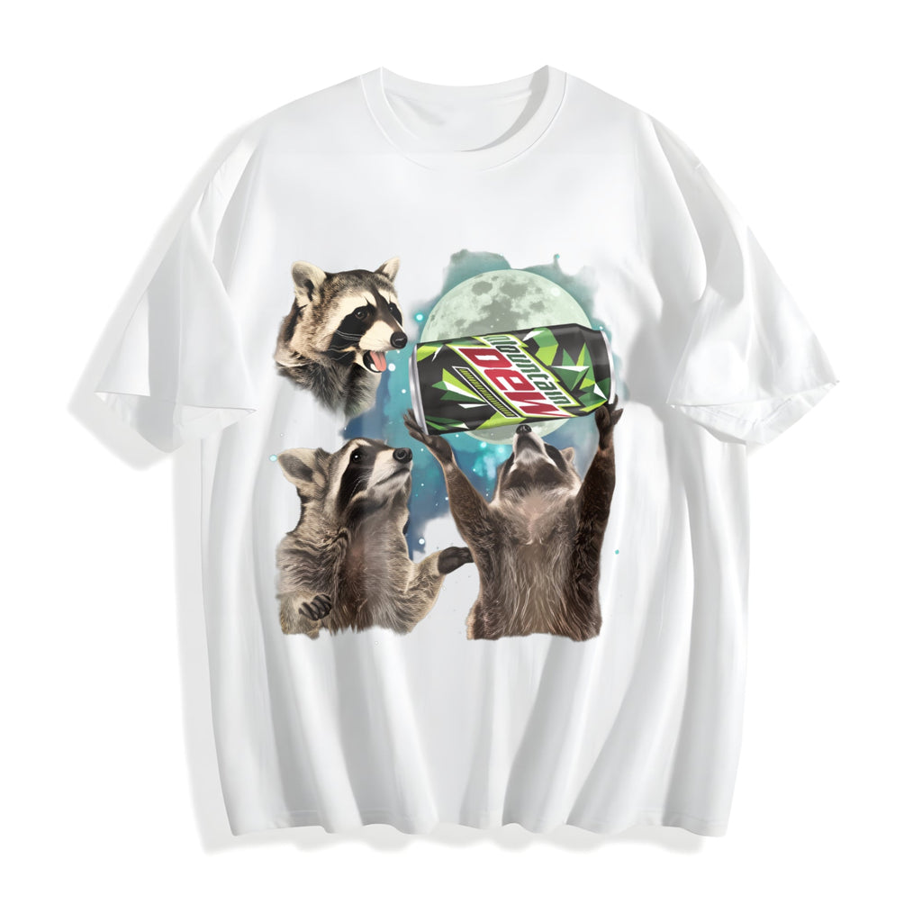 Three Raccoons Mountain Dew Cotton T-Shirt product image 2