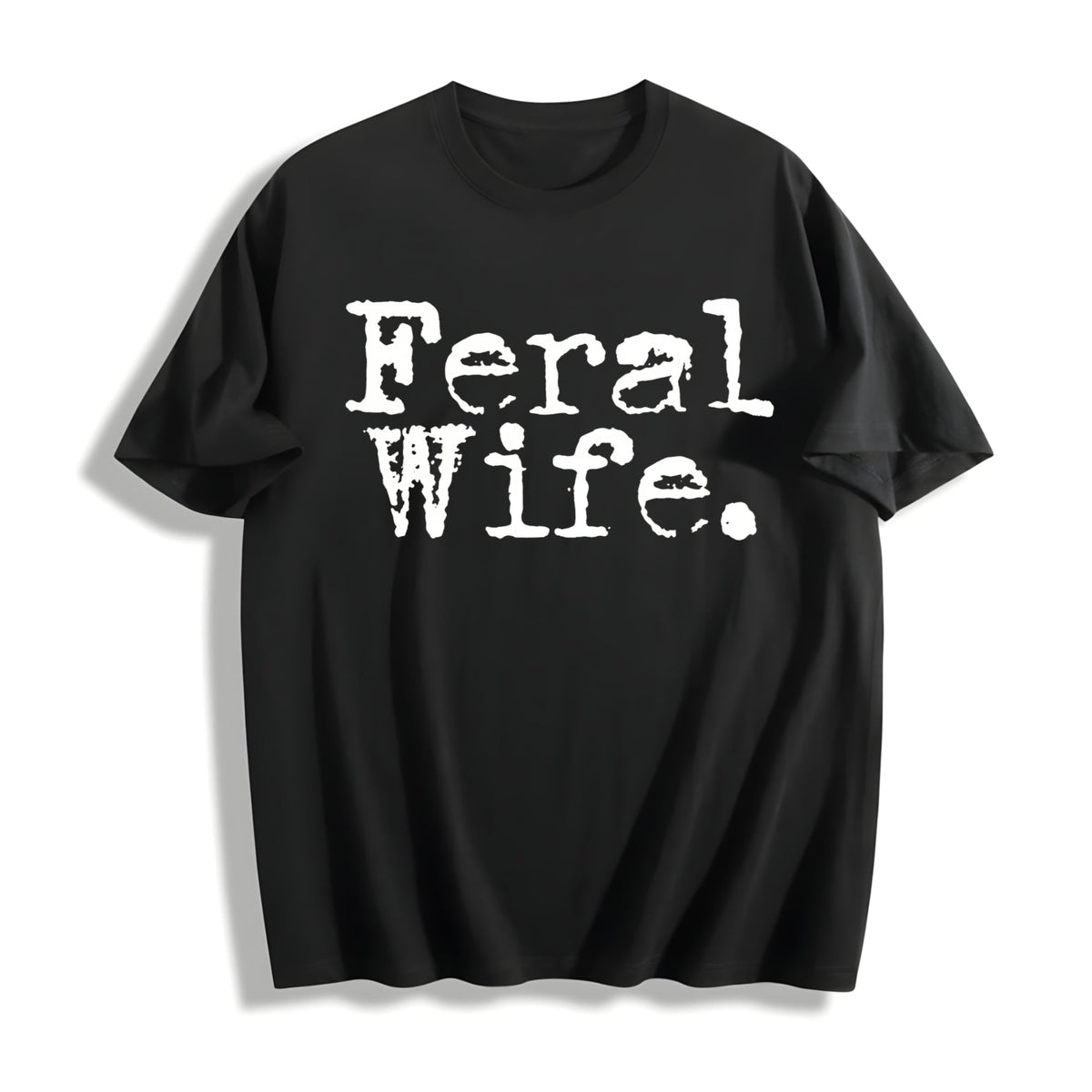 Feral Wife Funny Cotton T-Shirt product image 1
