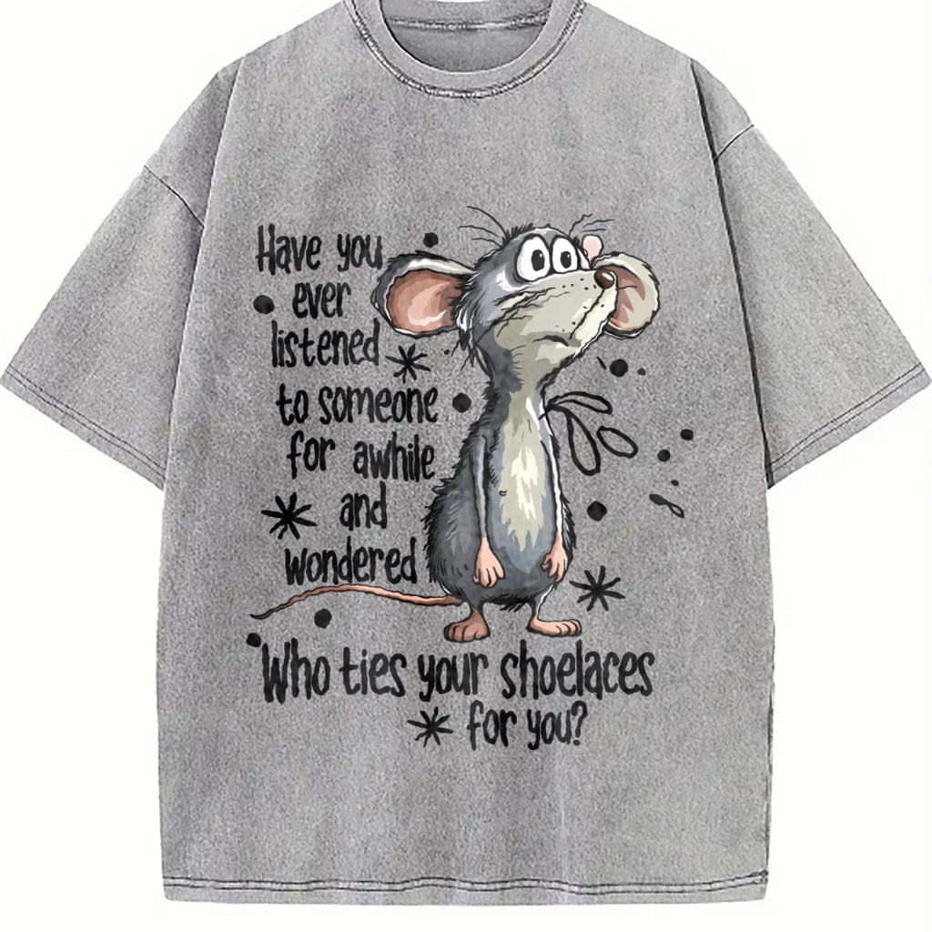 Mouse & Letter Vintage Washed T-Shirt product image 5